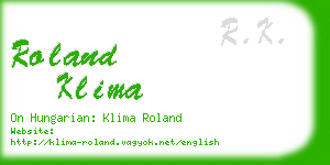 roland klima business card